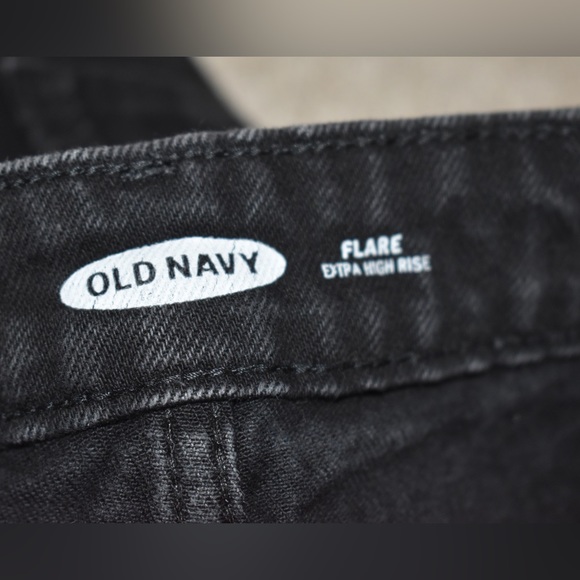 Old Navy Flare Extra High Rise Black Jeans - Picture 4 of 4